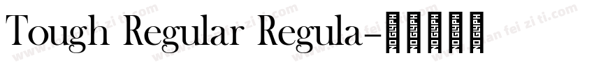 Tough Regular Regula字体转换